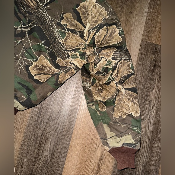 Vintage Woodland Camo Insulated Hooded Bomber Jacket - Picture 4 of 4